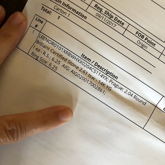 Diamond (lab made/simulated) Nexus Engagement Ring - Picture 7 of 8